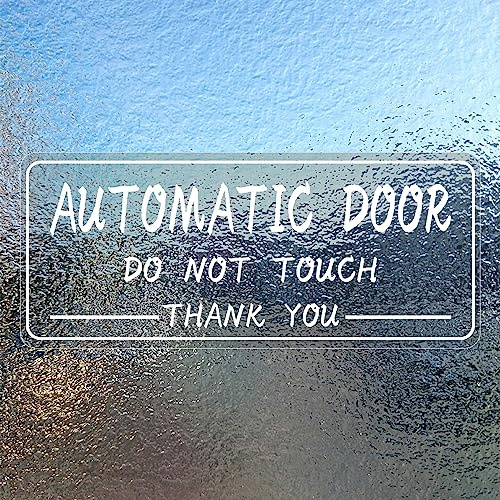 Meitaat Automatic Sliding Door Sticker Sign Vinyl 4 x 10 Inch Front Self-Adhesive Do Not Touch Warning Caution Automatic Door Stickers Decal for Window Car Uber Taxi 10 Pack
