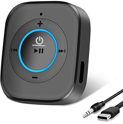 iDIGMALL Bluetooth 5.4 Receiver for Speaker, Wireless HiFi Music Adapter w/Built-in Mic for Hands-free Calls for Car Home Stereo Wired Headphones with 3.5mm RCA Aux Jack, 20 Hrs Playtime, Multi-Point