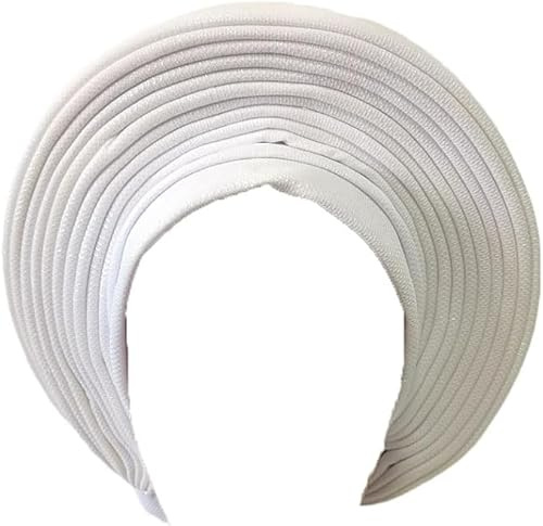 Pre Tied African Headties Hat Turban Cap for Women Nigerian Head Tie Auto Gele Head Wrap for Wedding Party-200G, Silver, One Size