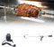 Yolancity Rotisserie Grillspieß mit Motor, 80cm Drehspieß inkl. 2 X Fleischnadeln, Profi BBQ Drehspiess Fleischnadel Rotisserie Automatisch 220-240V