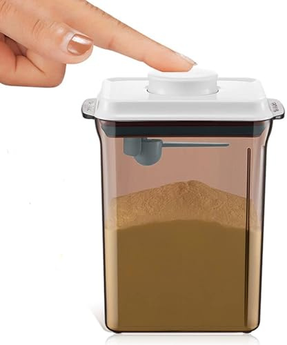 2.3L mjölkpulverbehållare, förseglad pulverbehållare med lock, mjölkpulverdispenser, anti-UV, fuktsäker tätning, för spannmål, mjölkpulver