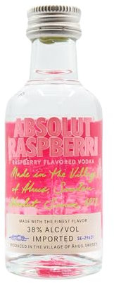 Absolut - Raspberry Flavoured Miniature - Vodka 5cl 38% ABV