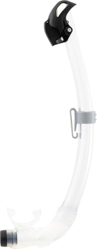 Cressi Seal Dry - Tubo Snorkel Dry Equipado con un Innovador Sistema de Celdas Cerradas, Ideal para Buceo Apnea y Snorkeling, Transparente/Negro, Talla Unica Unisex
