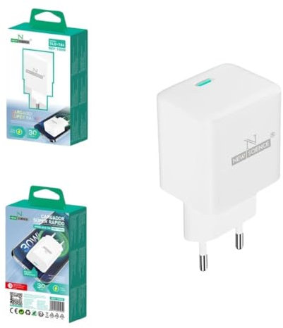 Cargador Super Rápido | Adaptador de Corriente Compacto para Smartphones, Tablets y Dispositivos Electrónicos (1 Puerto, 30W)