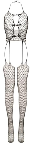 MIZSPISE Sexy Tenue Femme Bodystocking (noir, taille unique)