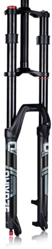Descenso Horquilla De Suspensión Bicicleta De Montaña 27,5 29 DH/XC Horquilla Air MTB Recorrido 165mm Rebote Ajustable Recta Doble Hombro Horquilla Delantera Bici QR 9x100mm Bloqueo Manual(29'')