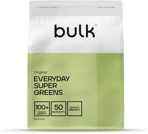 Bulk Everyday Super Greens Polvo | Original | 30 Porciones | Con 50 Vitaminas, Minerales & Superfoods | Rico en Vitamina C, D & B12 | Apoya Inmunidad & Bienestar