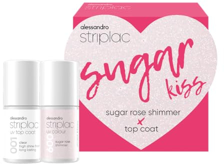alessandro Striplac UV Nagellack Set - Farbe & Top Coat- Sugar Kiss
