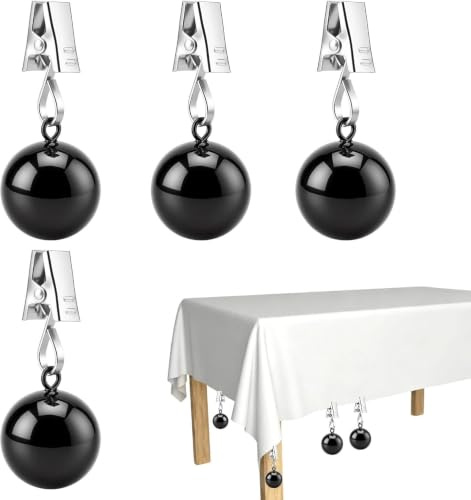 Dexpally 4 Pièces Poids Nappe de Table Exterieur Poids pour Nappe, Pince Poids pour Nappe de Table Exterieur Lourd Poids de Nappe Exterieur pour Table Extérieure, Jardin