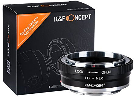 K&F CONCEPT Anello Adattatore per Obiettivo FD-NEX per Obiettivo Compatibile con Canon FD per Fotocamera Compatibile con Sony Alpha NEX E Mount NEX-3 NEX-7 NEX-6 NEX-5N NEX-5
