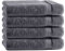 Class Home Collection Frottee Handtücher 50x100 cm – 4er Set Handtuch – Besonders weiche & saugfähige Handtücher aus 100% Baumwolle mit Aufhänger – Anthrazit