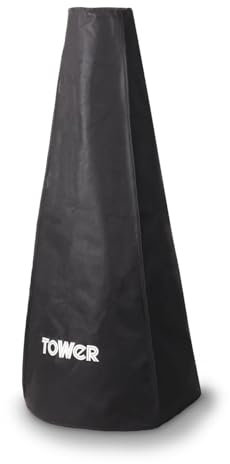 Tower Chiminea Cover, Heavy-Duty Waterproof & Windproof Outdoor Wood Burner Cover, UV Resistant, Black (H117.5 x W54 x D54cm)