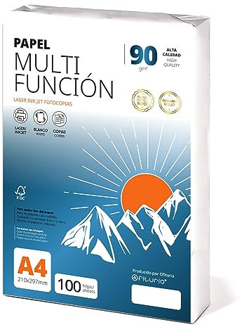 Ofituria Kopierpapier, DIN A4, 90 g/m2, 100 Blatt, Mehrzweckpapier für Laser- und Tintenstrahldrucker, Kopierer, Bürobedarf, Schulbedarf, Packung zu 100 Blatt, 90 g