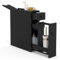 KOMFOTTEU Nischenschrank Nischenregal Holz, schmaler Badezimmerschrank mit 2 Schubladen, Aufbewahrungsschrank Badezimmersäule, Seitenschrank für Küche Badezimmer 16x48x58cm (Schwarz)