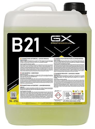 GxDetail Champú de Lavado Manual Cooncentrado 5 Litros - Snow Foam para Coche – Espuma Activa y pH Neutro – Limpieza Profunda y Brillo Duradero – Seguro para Pintura, Ceras y Coatings