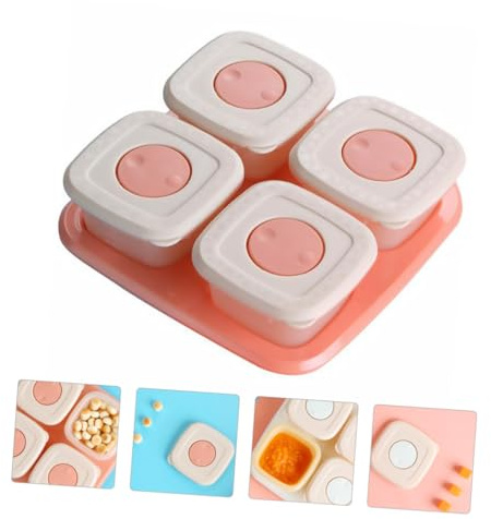 BESPORTBLE 4 Pcs Stackable Milk Powder Box Container Soft Bottom Design for Easy Press out Safe Material for Food Storage for Formula Snacks and Fruits