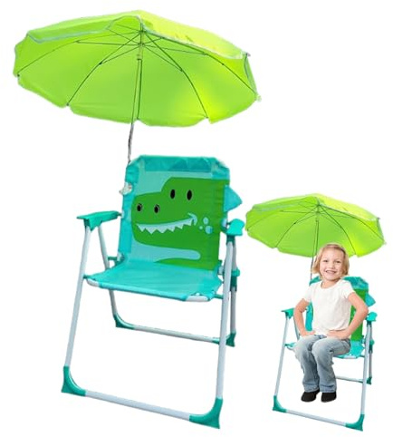 Genikeer Silla De Playa para Niños con Sombrilla - Silla De con Sombrilla Incluida,Asiento Portátil para Exterior, Jardín, Piscina Y Picnic
