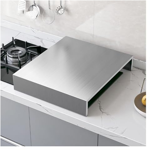 SHAARI Plaque De Recouvrement Pour Cuisinière À Gaz, Support En Acier Inoxydable Résistant Aux Rayures, Agrandissez Votre Cuisine(35x48x7cm,1.5mm)