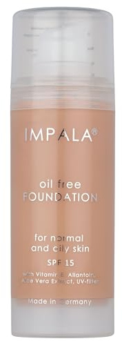 IMPALA | Oljefri sminkprimer nyans nr 02 | silkeslen och lysande finish | lätt oljefri makeup | Med solskydd SPF15, E-vitamin och aloe extrakt | För alla hudtyper | 30 ml
