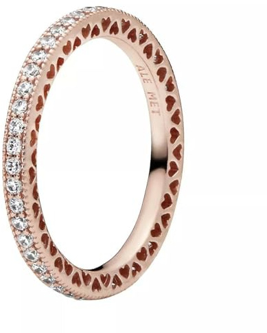 PANDORA Ring für Damen Unendliche Herzen Rosé 180963CZ-50 Ringgröße 50/15,9