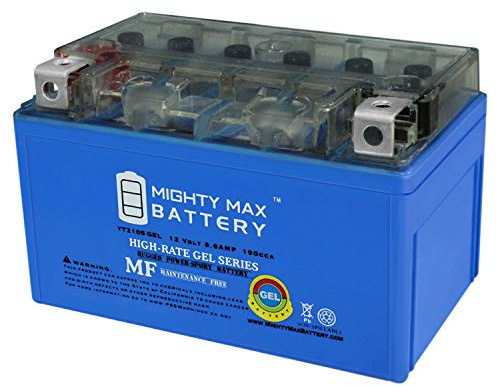 Mighty Max Battery YTZ10S GEL -12 Volt 8.6 AH, GEL Type, 190 CCA, Rechargeable Maintenance Free SLA AGM Motorcycle Battery
