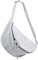 SH Leder echt Leder Damen Unisex Brusttasche für Festival Reise XXL Gross Hüfttasche Crossbody Bag Frauen Ledertasche 49x28cm Daniela G768 (Weiss)