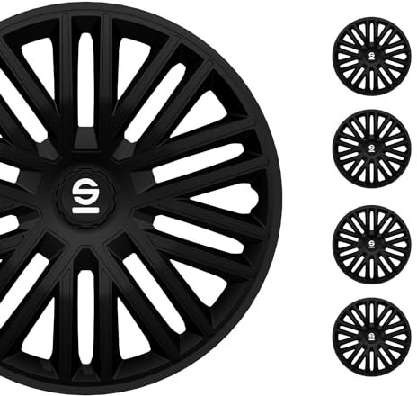 Sparco Radzierblenden Bergamo - 15-Zoll - Schwarz - Satz mit 4 Stück