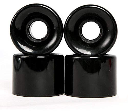 RaceBon 60 mm Longboard Skateboard Rollen Härte 78A PU Cruising Wheel Free 608 Kugellager und Abstandshalter Set von 4 (schwarz)