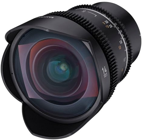 Samyang MF 14mm T3,1 VDSLR MK2 Sony E – lichtstarkes T3,1 Ultraweitwinkel Cine- und Video Objektiv für Sony E Mount, 14 mm Festbrennweite, Follow Focus Zahnkränze Vollformat und APS-C 8K Auflösung