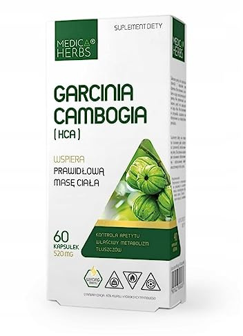 Medica Herbs - Garcinia Cambogia HCA - unterstützt ein gesundes Körpergewicht -1 Kapsel einmal pro Tag - 60 Kapseln für 2 Monate - glutenfrei - vegetarisch