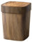 Folpus Contenedor de Basura de imitación de Madera, Papelera Rectangular, Papelera para baño, Sala de Estar, L: 23 cm x 30,1 cm/9,06 pulgadas x 11,85 pulgadas, Material: PP, Color: Brown