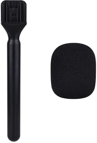 BOXOB Mikrofonhalter für DJI Mic/DJI Mic 2, Kabelloser Handmikrofonständer Interview Mikrofon Handheld Adapter Mikrofongriff mit Pop Filter Zubehör