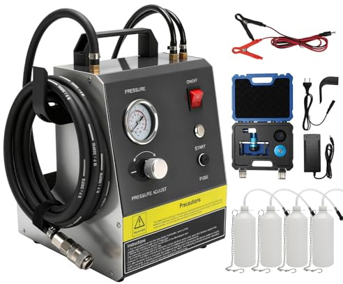 Dispositivo di sfiato del freno per auto, 220 V, compatibile con batteria Makita da 18 V (senza batteria), set di sfiato automatico per freni, 0,6 – 3 bar, pressione regolabile, con 1 adattatore per