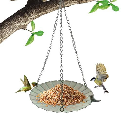 WJnflQN Mangeoire pour oiseaux pour l'extérieur | Grande station en fer | Distributeur de nourriture pour oiseaux | Pour nourrir dans le jardin, la cour, la terrasse, le balcon, pour attirer les