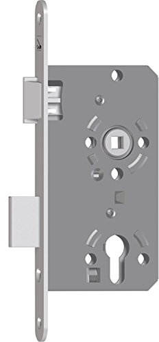 Einstemmschloss 1 7464WO PZW,DM 55,Stulp 235x18x3mm,links,Stahl silber lackiert