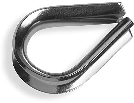 HEAVYTOOL® Drahtseil Kauschen 4mm Edelstahl (20 Stück) A4 AISI316 Inox Seilkausche drahtseilkausche kausche Stahlseilkausche