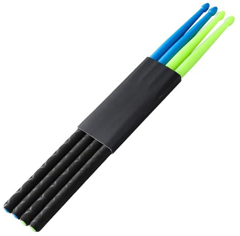 Musfunny Nylon Drum Sticks 5A: 2 Pairs Anti-Slip Plastic Drumsticks | Light Durable Drum Sticks Kids Adults Student - Rock Band Live Beginner Musical Percussion Instrument Drum Accessories