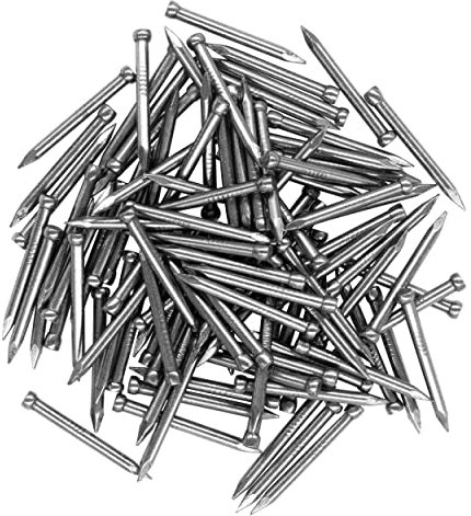 OMOTOOL Hardware Kohlenstoffstahl-Nägel-Sortiment-Set (100 Stück), verzinkte Nägel zum Aufhängen von Bildern und Holzbearbeitung, Beton Stahlnägel für Fußleisten und Holzbearbeitung (25mm)