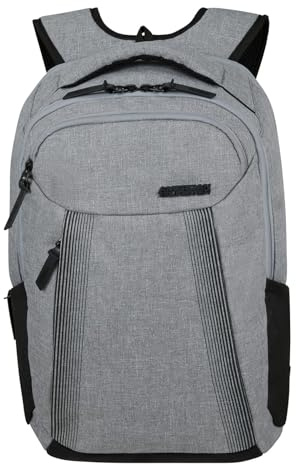 American Tourister Urban Groove UG15 - Laptop-Rucksack 15.6″ (45 cm) - Business & Schulrucksack mit Flaschenhalter, Ergonomisch, Smart Sleeve - 21L - Grau (Grey Melange)