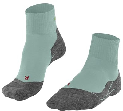FALKE Tk5 Wander Short W Sso Lana Filo Funzionale Sottili Antivesciche, Calzini da escursionismo Donna, Verde Mint 7630, 35-36