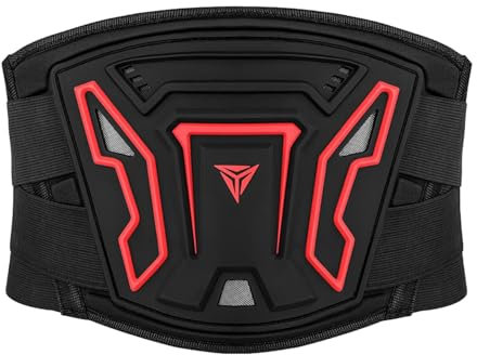 Ronyme Taillenschutz, Motorrad-Nierengurt, Ausrüstung, atmungsaktive Rückenstütze, Verstellbarer Riemen für Skaten, Skifahren, Heim-Fitnessstudio, XL