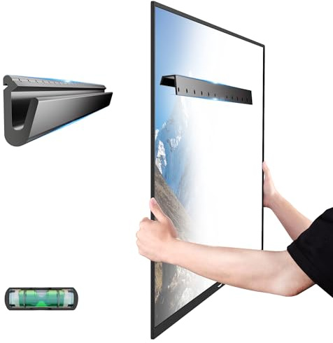 HYPIGO No Stud Drywall TV Mount, Studless TV Wall Mount for Most 32–75 Inch TVs, Tv Hanger Bracket, Max VESA 600×400 mm Up to 150 lbs, No Drill, Easy Installation with New Bubble Level Included