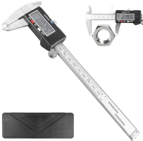 Pied à coulisse numérique, 150 mm, écran LCD micromètre, outil de mesure, pied à coulisse avec vis de blocage, pied à coulisse analogique 1/15 lecture de vernier 0,01 mm, pied à coulisse analogique