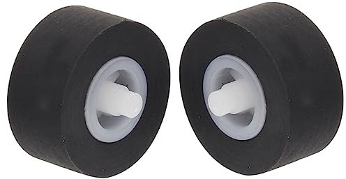 Angoily 2 Pièces Parties Audio Radio Cassette magnétophone Cassette Rouleau Caoutchouc roulement à Rouleaux pour la vidéo Rouleau pinceur de Pont Plastique Black
