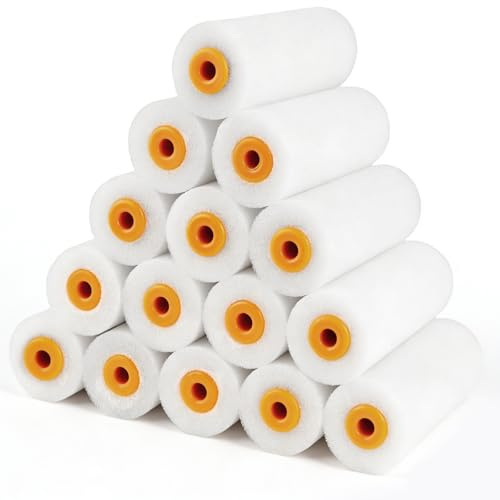 15 Pezzi Rulli Pittura Piccoli, Rullo per Verniciatura, Rullini Ricambio per Vernici, Decorazione Casa e Fai da Te, 10cm