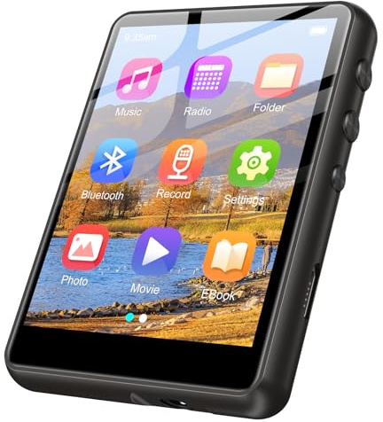 128GB MP3 Player - Portable MP3 Player with Bluetooth 5.3, Portable Music Player with FM Radio, Voice Recorder, Pedometer, Mini Design Ideal for Sport