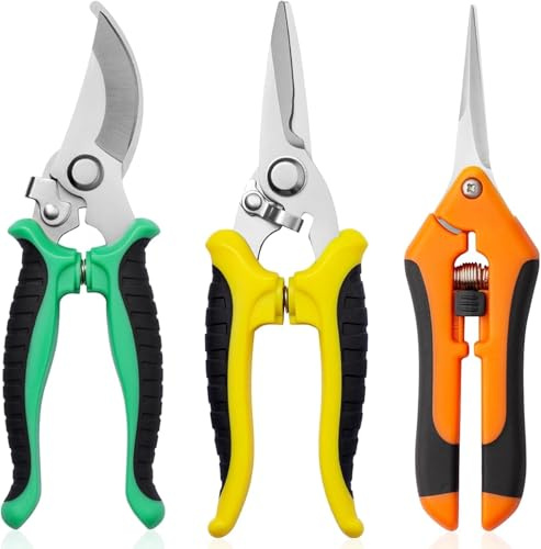 Garden Pruning Shears,Stainless Steel Scissors, Clippers Snips for Gardening Tools