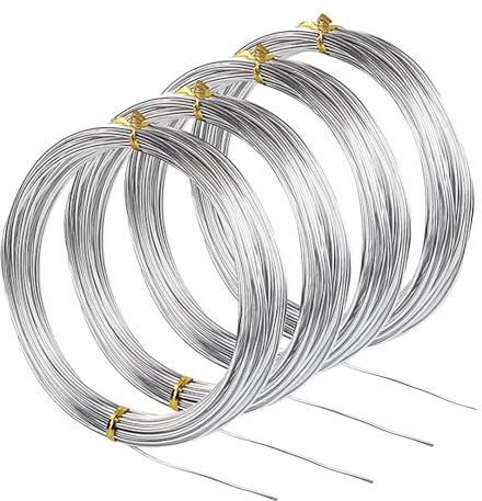 Allayu Aluminiumtråd Böjbar 1mm Storlek Smyckestillverkning Metall Hantverkstråd Snöre Och Diverse DIY Hantverksprojekt Smyckestillverkning Metallsnöre