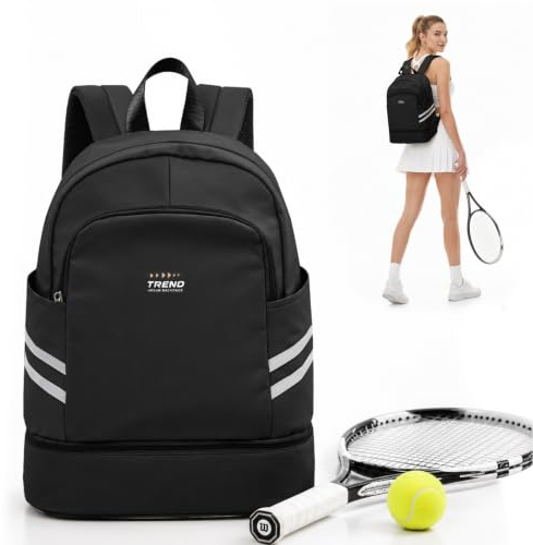 BJLFS tennisryggsäck, tennisväska, unisex tennisryggsäck för kvinnor män, racketväska ryggsäck väska för tennis badminton, tennisryggsäck sportryggsäck, ryggsäck, sportväska