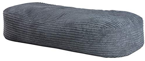 Gilda ® Giant 5 Foot Sofa Beanbag Premium Corduroy warm & cosy, extra large Bean bag sofa chair/couch with virgin bean filling. Bean bags adult & kids 5 FOOT GREY CORDUROY FILLING INCLUDED